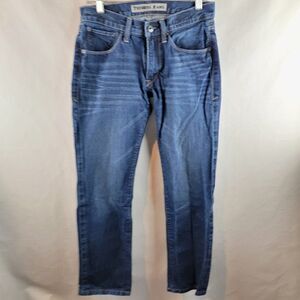 Express Jeans Mens 28x30 Blue Denim Dark Wash Rocco Slim Fit Straight Normcore